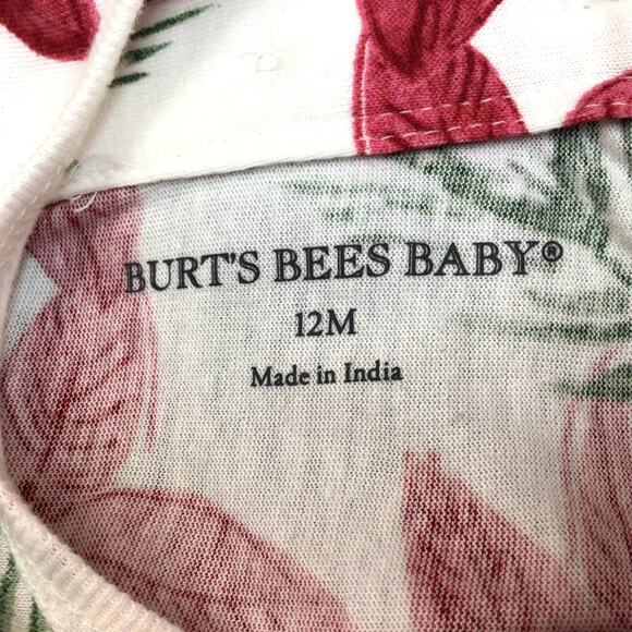 Burt's Bees Baby Ruffled Floral Dress Sz 12 month - Picture 5 of 6